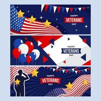 Veterans Day Banner Collection vector