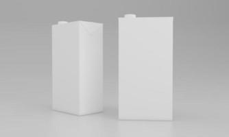 Milk Pack Packaging Packet Design 3D Rendered photo