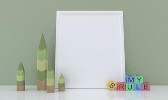 Kids photo frame Mockup Design