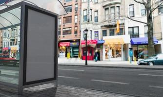 parada de autobús, parada de autobús, maqueta, 3d, ilustración foto