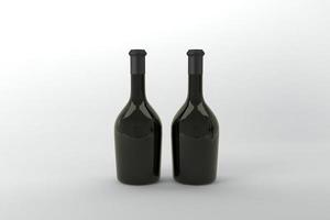 3D Rendered Bottles Mockup Template photo