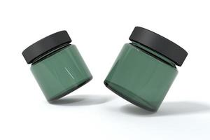 3D Rendered Bottles Mockup Template photo
