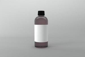 3D Rendered Bottles Mockup Template photo