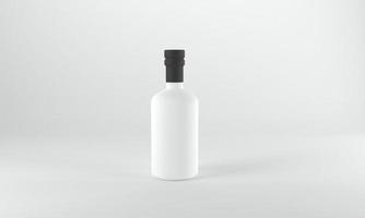 3D Rendered Bottles Mockup Template photo