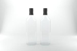 Plantilla de maqueta de botellas renderizadas 3d foto