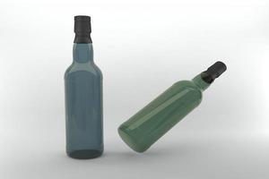 3D Rendered Bottles Mockup Template photo