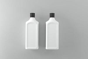 3D Rendered Bottles Mockup Template photo