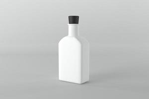 3D Rendered Bottles Mockup Template photo
