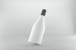 3D Rendered Bottles Mockup Template photo