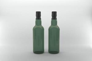 3D Rendered Bottles Mockup Template photo