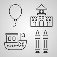 Toy Shop Icon Set Vector illustration EPS