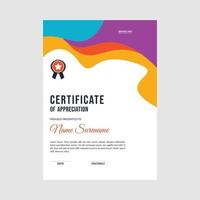 Certificate template awards diploma background vector