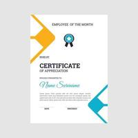 Certificate template awards diploma background vector