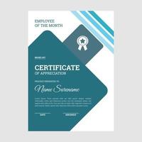 Certificate template awards diploma background vector