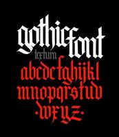 Gothic, English alphabet. vector