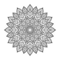 Circular Pattern of Mandala on white isolated background, Vector Illustration