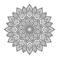 Circular Pattern of Mandala on white isolated background, Vector Illustration