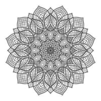 Circular Pattern of Mandala on white isolated background, Vector Illustration
