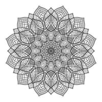 Patrón circular de mandala sobre fondo blanco aislado, ilustración vectorial vector