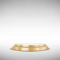 Round Golden Podium, isolated and easy to edit. Vector Illustration