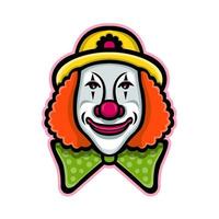 circus clown head mascot vector