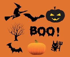 Abstract Design Halloween Day 31 October Objects boo vat Dark illustration Pumpkin Vector