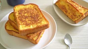 French toasted on white plate video