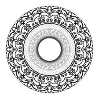 round frame with ornament vector
