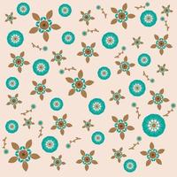 flower pattern background design and abstract shapes vector
