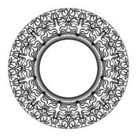 round frame with ornament vector