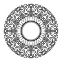 round frame with ornament vector