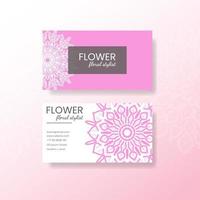 Business Card with Mandala Flower vector