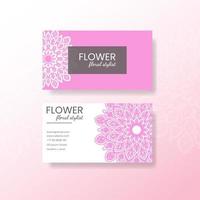 Business Card with Mandala Flower vector