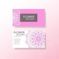 Business Card with Mandala Flower vector