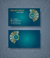 Business Card with Mandala Flower vector