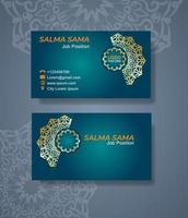 Business Card With Mandala vector