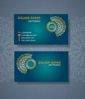 Business Card With Mandala vector