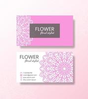 Business Card With Mandala vector