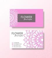 Business Card With Mandala vector