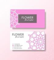 Business Card With Mandala vector