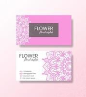 Business Card With Mandala vector