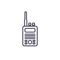 radio set icon, line vector