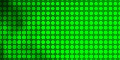 Light Green vector background with circles.