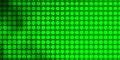 Light Green vector background with circles.