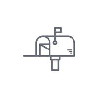 Mailbox line icon. Outline vector illustration