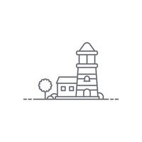 Lighthouse line icon. Outline vector illustration