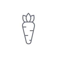 Ilustración de vector de icono de línea de zanahoria