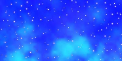 Light BLUE vector background with colorful stars.