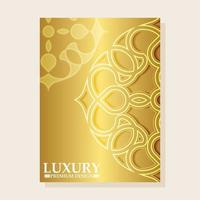 gold ornament pattern cover template vector