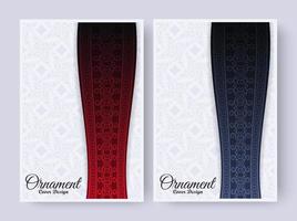 ornament border pattern cover template vector